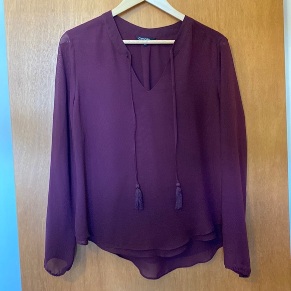 Like New - George Burgundy Blouse - Size S - Picture 1 of 4